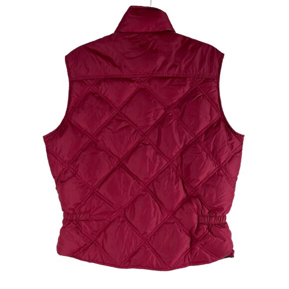 Eddie Bauer Goosedown Puffer Vest Full Zip Dark Pink Size M - Picture 6 of 8